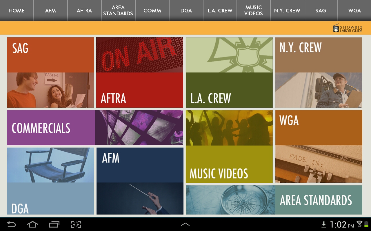 Showbiz-Labor-Guide-App