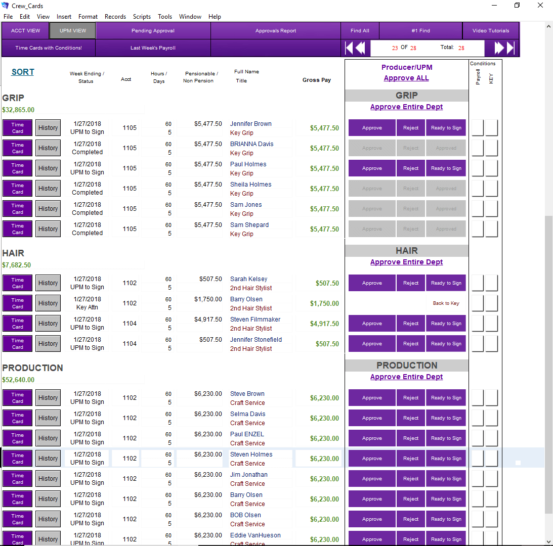 software tools  producer approval view