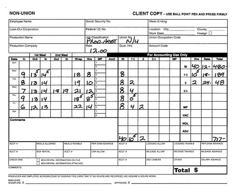 Crew Time Card Template from www.mediaservices.com